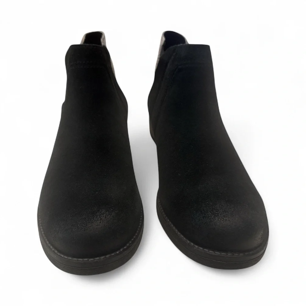 Clarks Black Ankle Boots with Snake Skin Detail - Picture 3 of 4